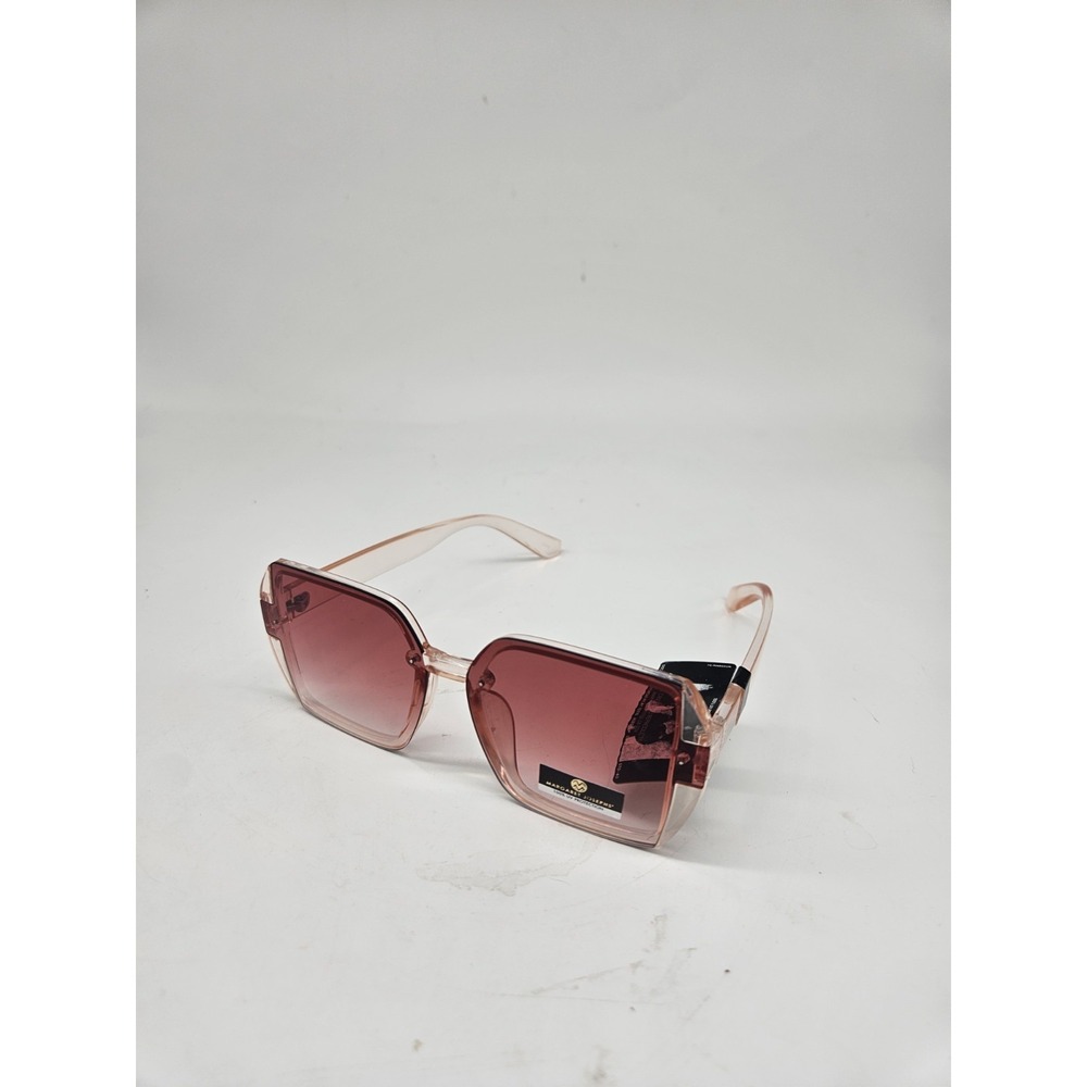 Margaret Josephs Light Pink Oversized Square Fashion Sunglasses